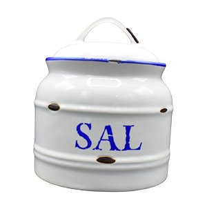 Saleiro Branco Borda Azul TJ-19B