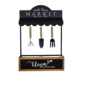 Quadro De Metal Com Ganchos Market