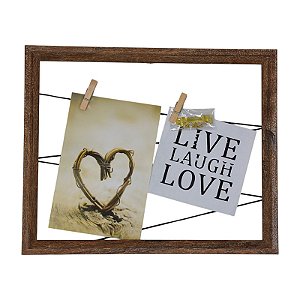 Porta Retrato Varal Em Madeira Marrom TK-78A