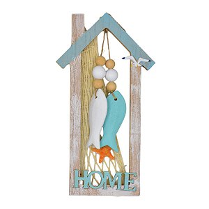 Enfeite Home Casa Com Rede E Peixes TK-99