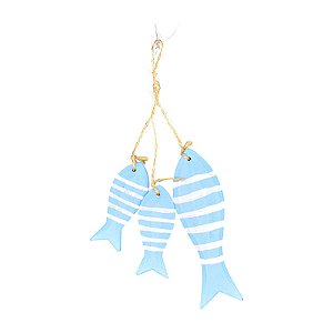 Enfeite Trio De Peixes Listrados Claro TL-03A