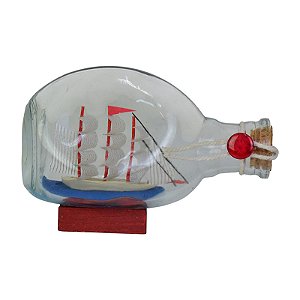Garrafa Arredondada Com Barco Dentro TL-50