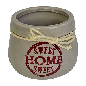 Vaso De Ceramica The Home Cinza G TL-54B