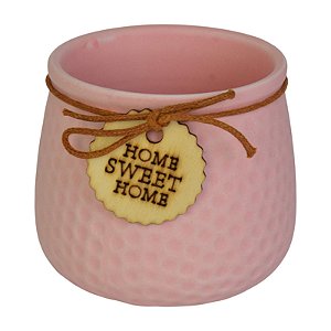 Vaso Com Relevo Rosa Sweet Home TL-57A