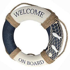 Boia De Espuma Azul Rede Com Peixes M TL-65