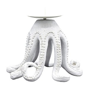 Porta Vela Tentaculos De Polvo Branco TL-73A