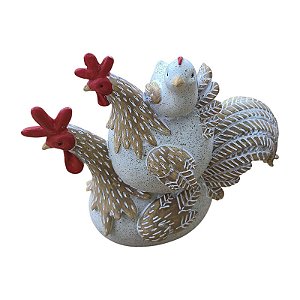 Trio De Galinhas Galo Galinha E Pintinho TL-75