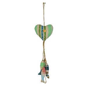 Enfeite Coração Com Trio De Peixes TM-24