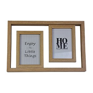 Quadro Com Duas Molduras Marrom TM-39B