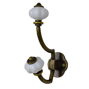 Puxador Liga De Zinco + Gancho Branco