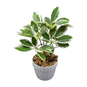 Vaso Planta Simulada Verde/Branca TM-53B