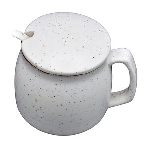 Pote De Tempero Com Colher Branca TJ-39B