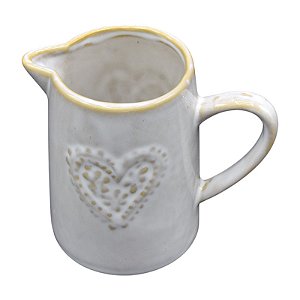 Jarra Coração Com Textura Cinza TJ-40