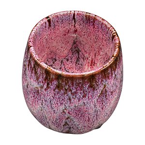 Copo Em Ceramica Efeito Pedra Rosa TJ-58B