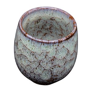 Copo Em Ceramica Efeito Pedra Verde TJ-58C