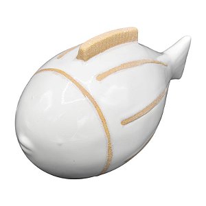 Decoração De Peixe Em Ceramica Detalhes Coloridos TJ-85