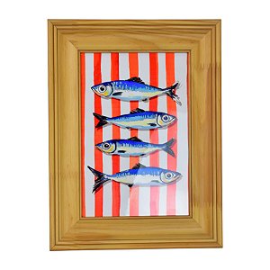 Quadro Vermelho Sardinhas XP-77B