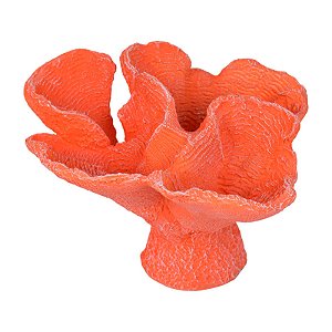 Enfeite De Coral Branco Resina Vermelho TM-86C