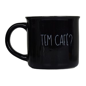 Caneca Preta Tem Café XP-96B