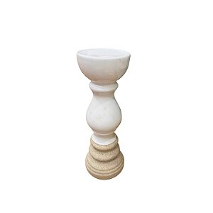 Castiçal Branco com Base Trabalhada SB-40