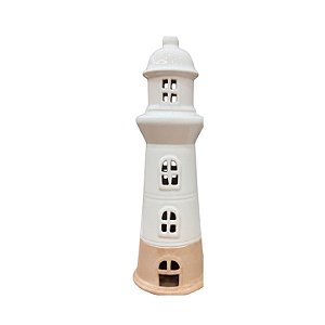 Enfeite Farol Branco com Detalhes em Relevo SB-80