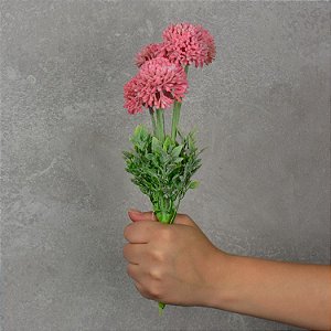 Flor Artificial Mini Dalia Rosa