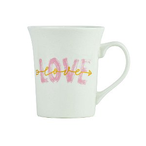 Caneca Branca Love em Cerâmica YM-50 A