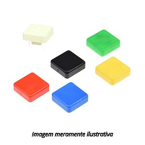 Capas Coloridas Push Button Chave Táctil Quadrada 12x12x7,3mm