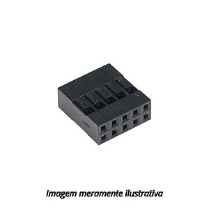 Alojamento 5 Vias Duplo Modu 2,54mm