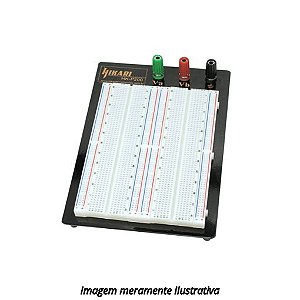 Protoboard 1660 Furos com Base Metálica HK-P200 Hikari