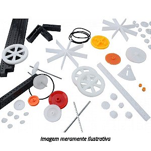 Kit 120 Engrenagens Plásticas com Acessórios Diversos