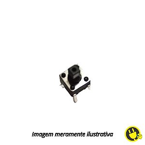 Botão Push Button Chave Táctil Pequeno 6x6x7,3mm - Com Furo