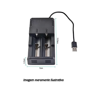 Carregador Universal Bateria Duplo Tomada Bivolt 18650 LPJ-A02 - Luatek