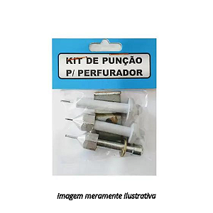 Kit KPC para Perfurador com 3 Punção e 1 Matriz