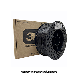 FIlamento PLA 1,75mm 1Kg Preto para Impressora 3D 3N3