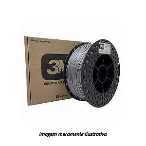 FIlamento PLA 1,75mm 1Kg Cinza Claro para Impressora 3D 3N3