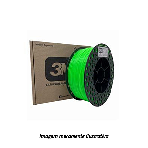 FIlamento PLA 1,75mm 1Kg Verde Fluo para Impressora 3D 3N3