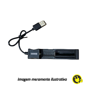 Carregador USB para 1x Bateria 18650