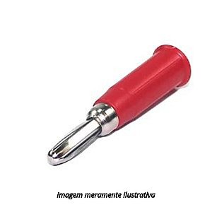 Pino Plug Banana Vermelho 4mm