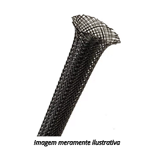Malha Pet Expansível 16mm Preta (Metro)