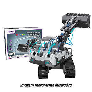 Brinquedo DIY Escavadeira Caçamba Hidráulica Kit com 127 Peças ROXO