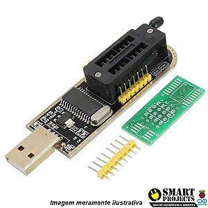 Programador Gravador Eeprom USB CH341a Flash SPI Bios CH341