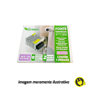 Fonte Chaveada 24V 1A 24W Bivolt com Carcaça Metálica