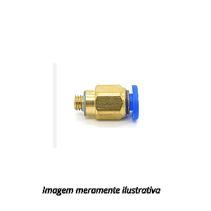 Conector Pneumático PC4-M5 – Rosca M5 – Bowden 1,75mm
