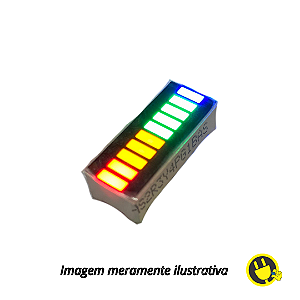 Barra Gráfica de Led Colorido - 10 Segmentos