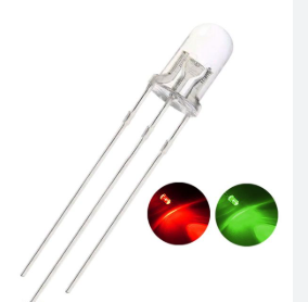 Led Cristal Bicolor Verde/vermelho Cátodo Comum 5mm