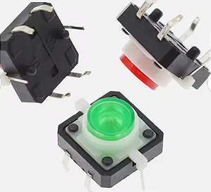 Chave Tátil (Botão Táctil) Iluminada com LED – 12 × 12 × 7,3 mm