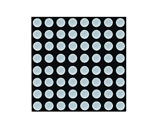 Display Matriz de LED 8x8 Vermelho 3mm (64 LEDs) – Ânodo Comum (CA)