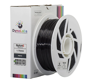 Filamento Nylon6 1,75mm 1Kg Preto DYNALABS
