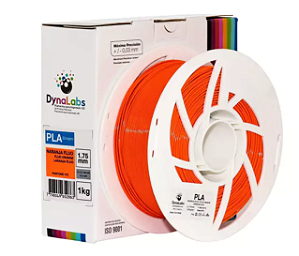 Filamento PLA 1.75mm Laranja Fluo 1Kg DynaLabs
